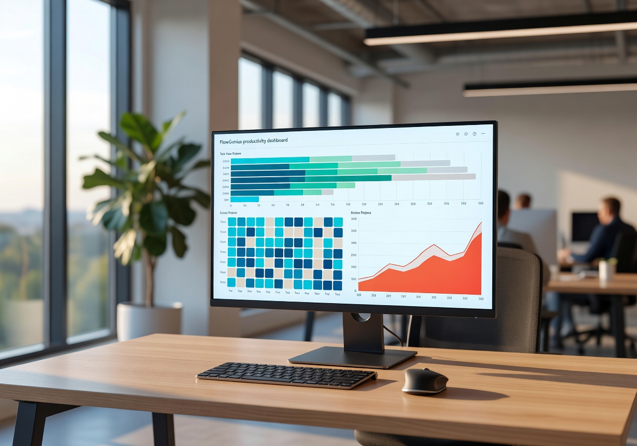 Productivity AI dashboard with analytics