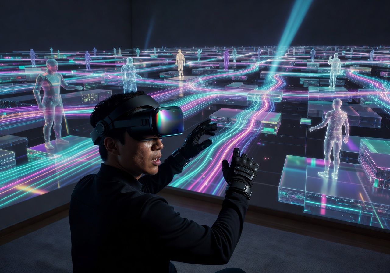 Virtual reality headset immersive experience