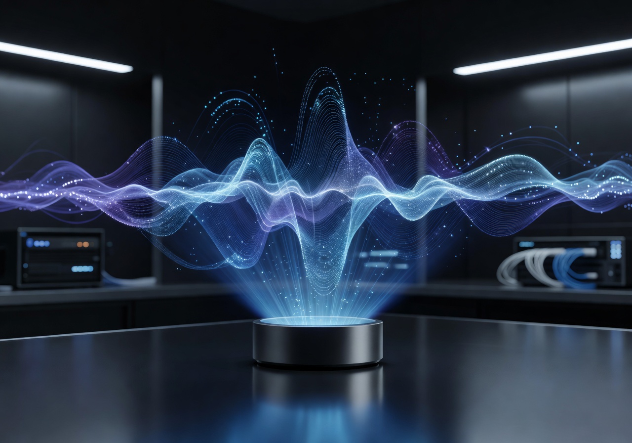 Voice AI assistant technology visualization